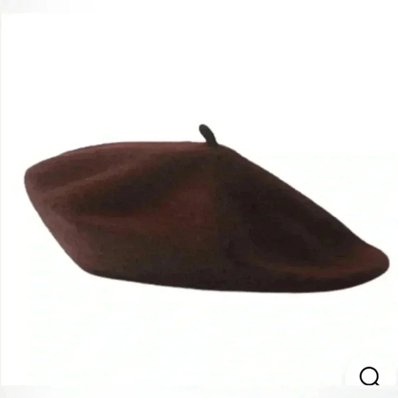 Beret Basque Brown 100% Wool - Picture 1 of 6